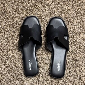 Sonoma Women's Classic Black Slide Sandals